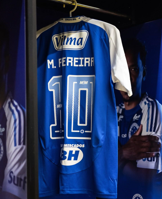 Cruzeiro home jersey. Season 25/26. (All sponsors included)