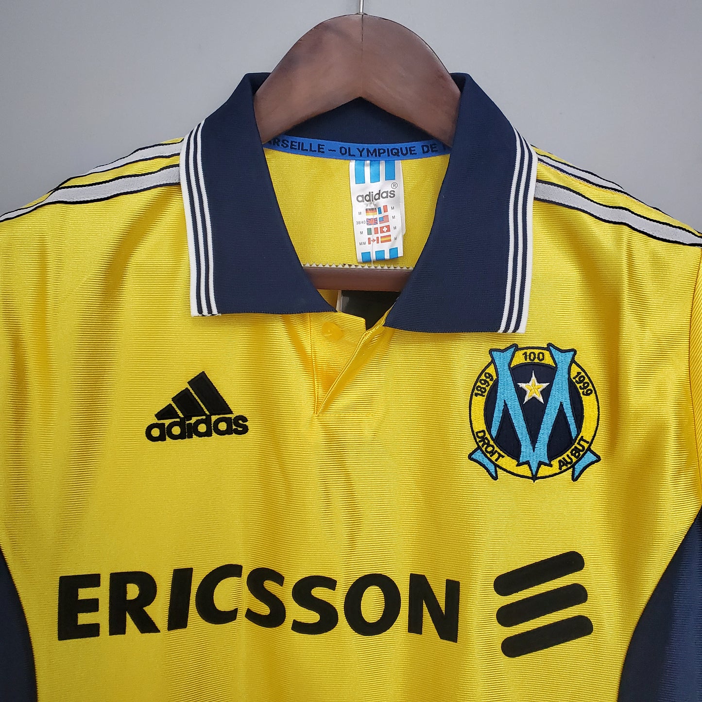 Marseille Olympique away jersey. Season 98/99