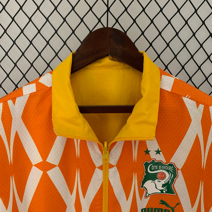 Ivory double-sided Windbreaker