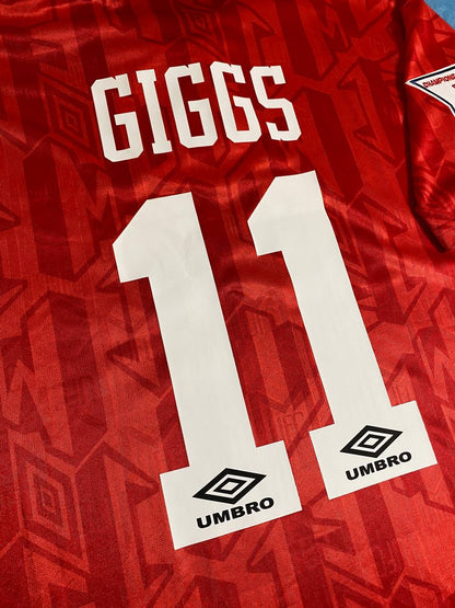 Manchester United home jersey. Season 92/94. Ryan Giggs