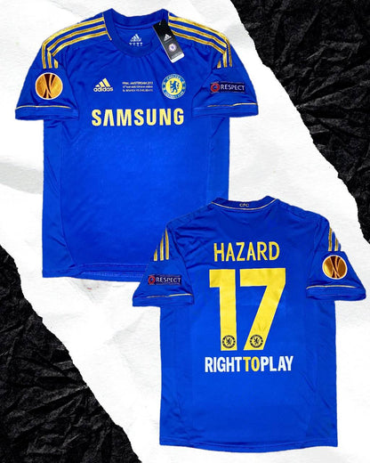 Chelsea Europa League 2013 Final home jersey. Eden Hazard
