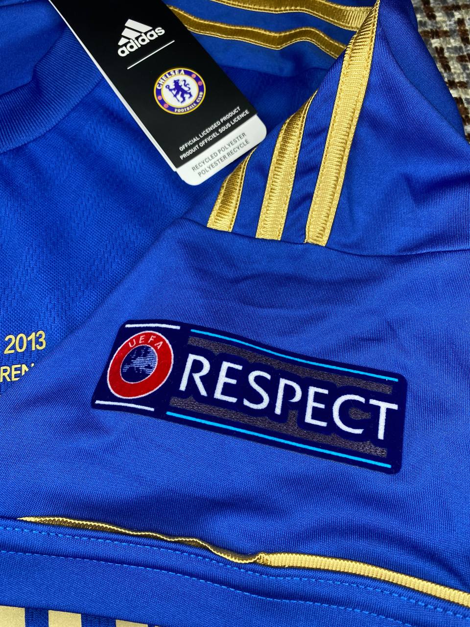 Chelsea Europa League 2013 Final home jersey. Eden Hazard