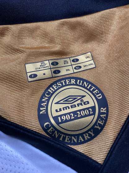 Manchester United 100 years Anniversary double sided away jersey. Season 01/02. Ruud van Nistelrooy.